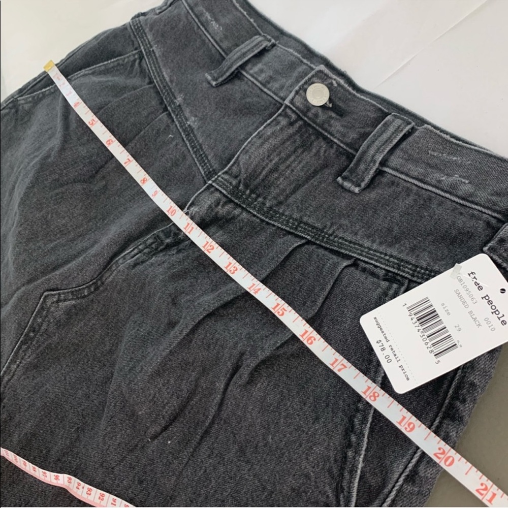 *SOLD* Free People retro denim skirt black 8 29 - Picture 9 of 10